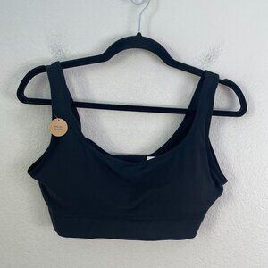 NEW Wacoal Plus 2XL Black Hook Back Sports Bra Fits D/DD Wireless